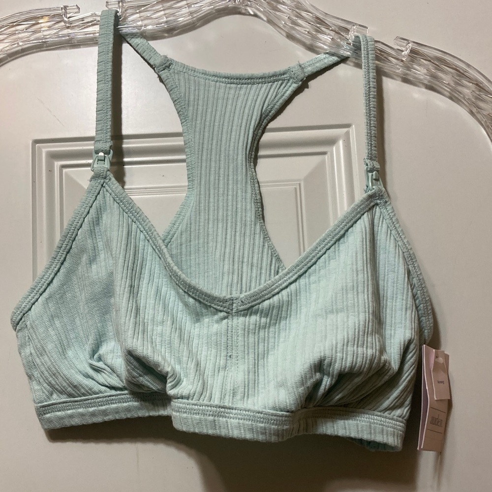 Auden Ribbed Nursing Racerback Bra S NWT